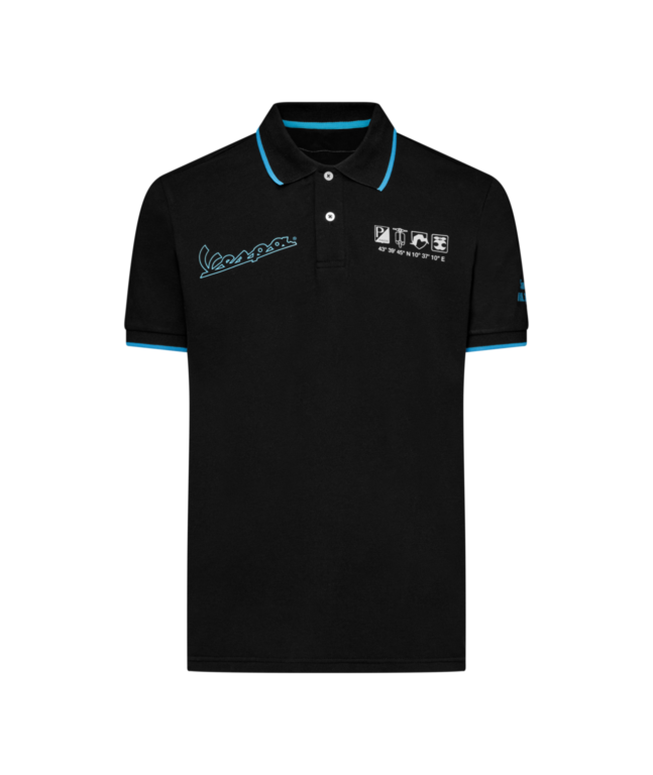 Vespa-poloshirt zwart DEC-collectie