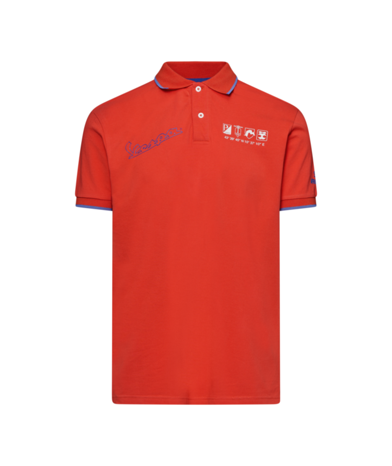 Vespa-poloshirt Flame orange DEC-collectie