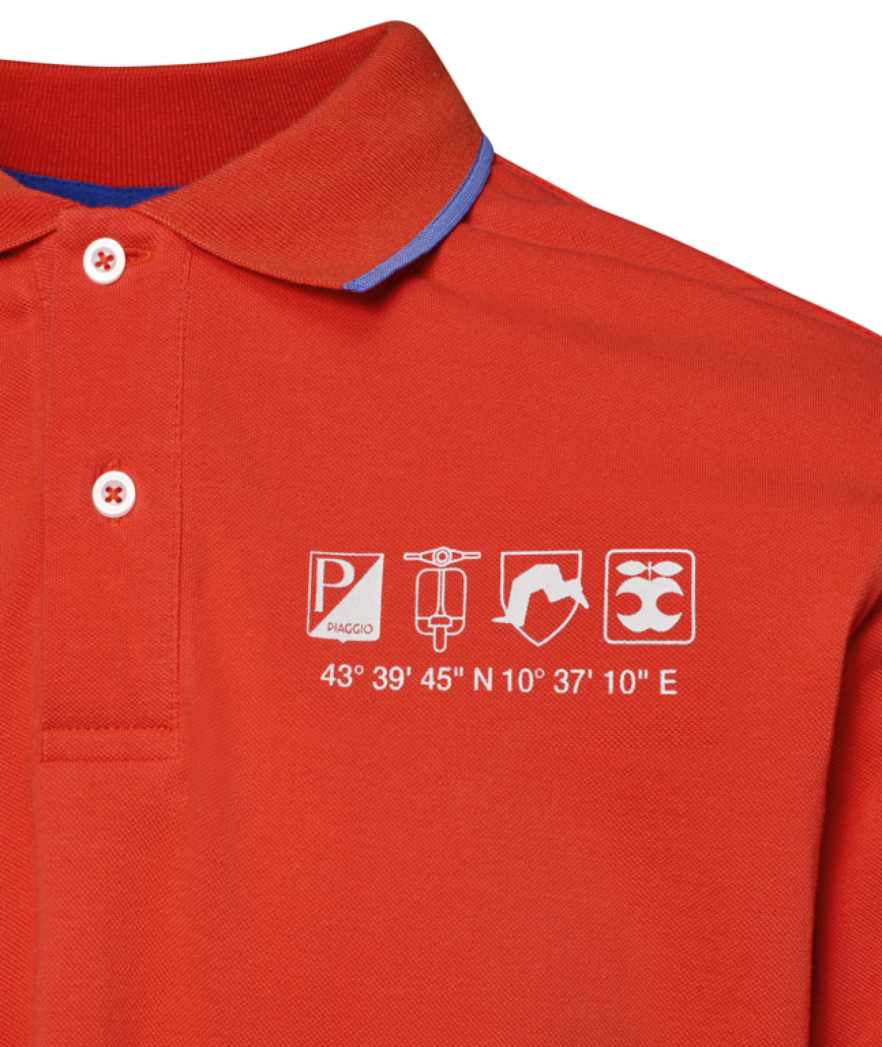 Vespa-poloshirt Flame orange DEC-collectie