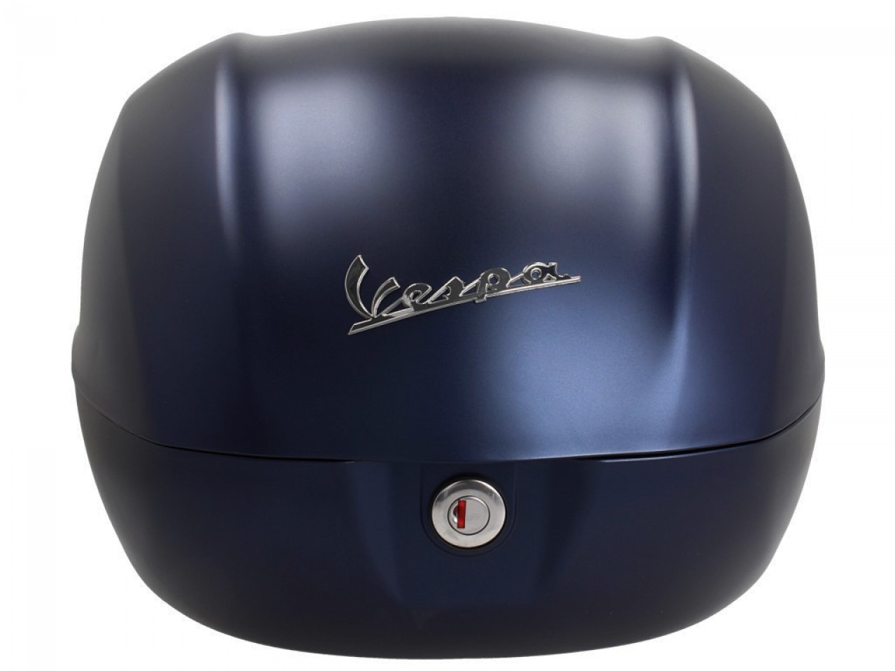 Topkofferset 32L diepblauw mat opaco (288/A), bruin rugkussen voor Vespa Primavera