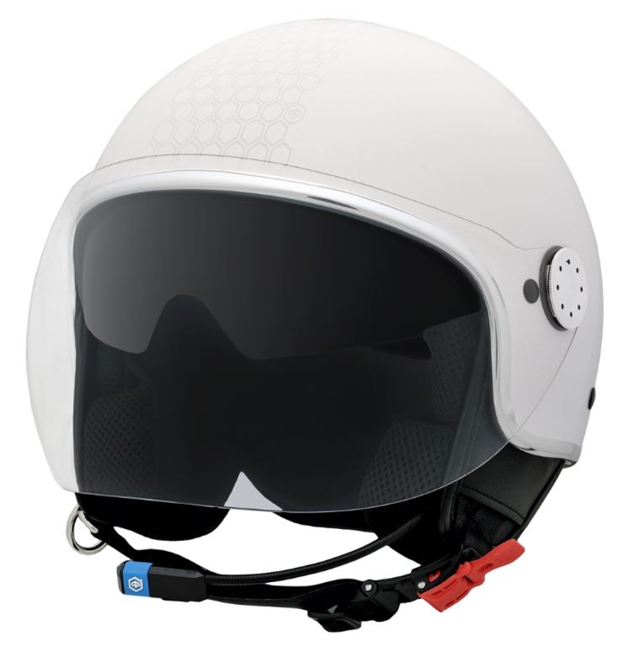 Piaggio jethelm Demi Jet Mirror, mat wit