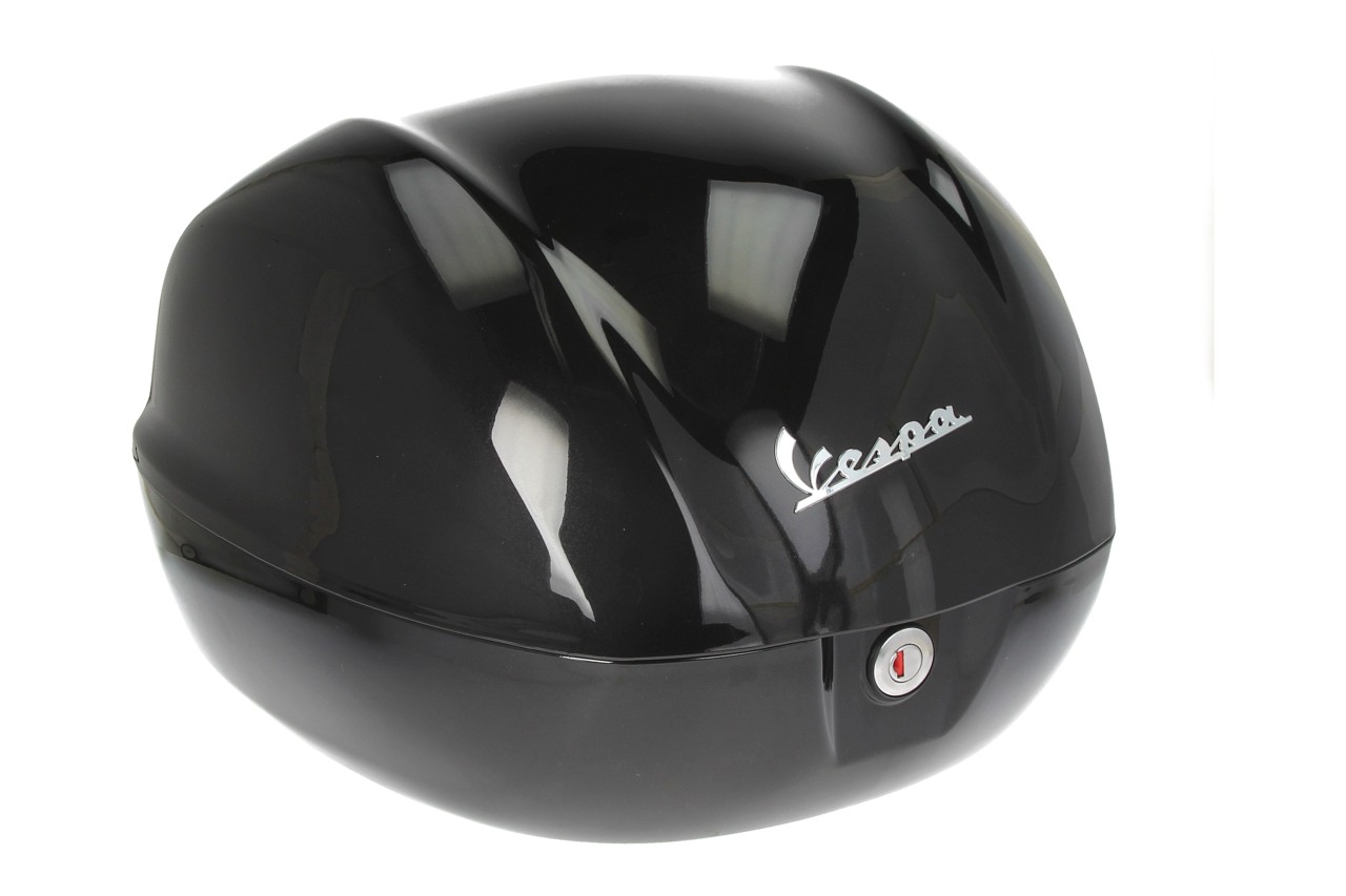 Vespa-topkoffer 32 l, glanzend zwart Nero Cosmo (98/A) zonder rugkussen