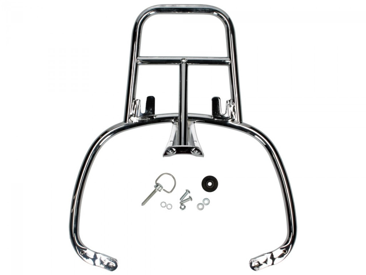 Topkofferset 32L blauw (261/A), rugkussen bruin voor Vespa Sprint / Primavera