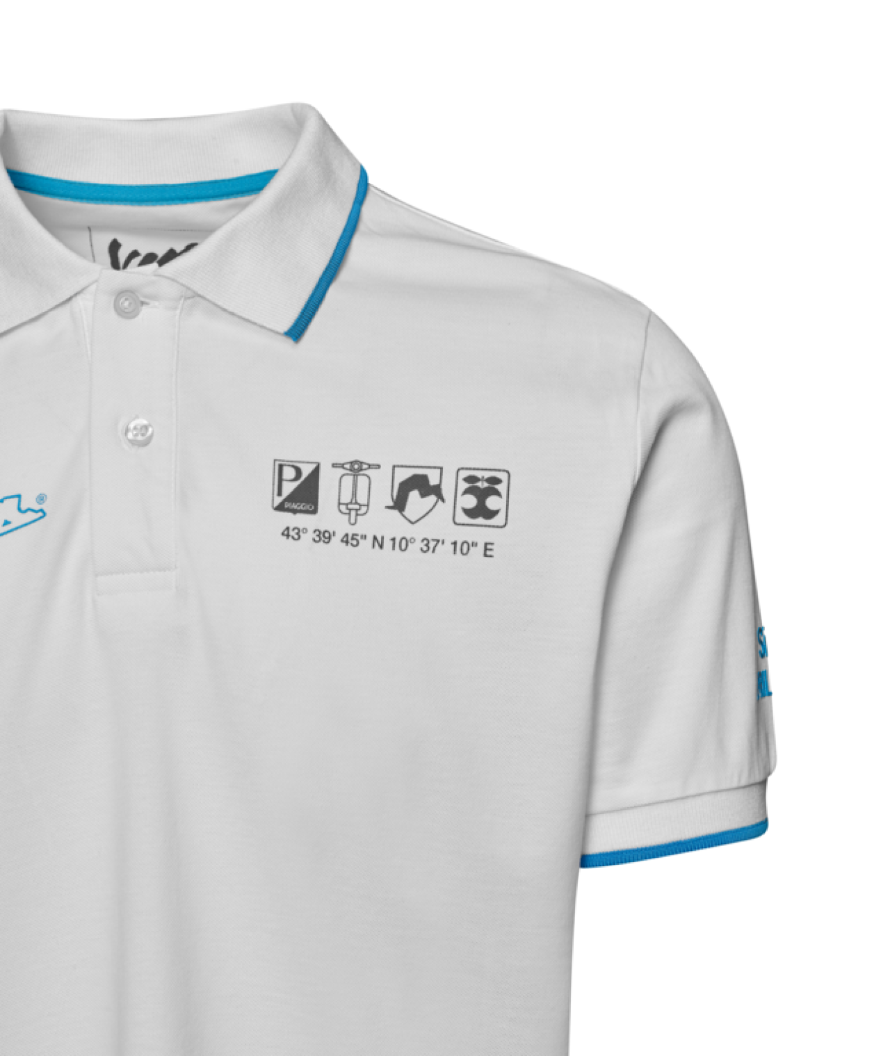 Vespa-poloshirt Holy white DEC-collectie