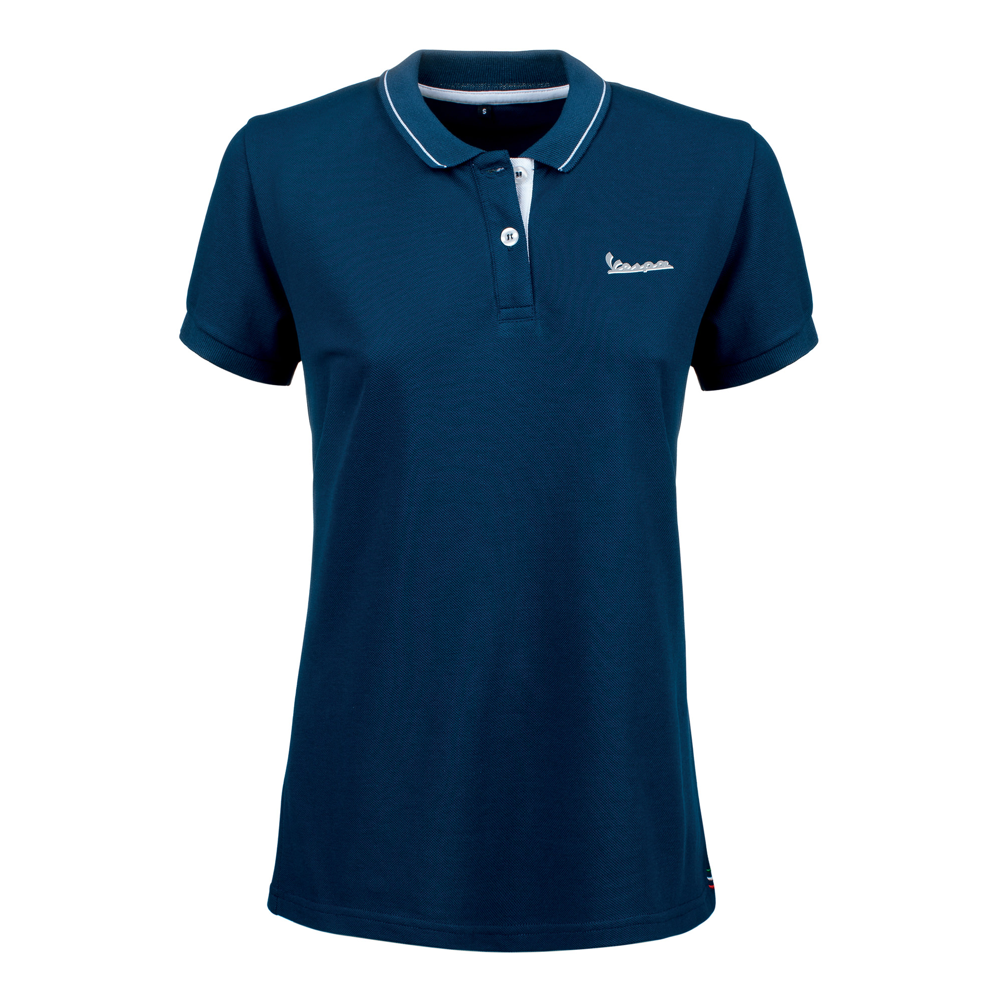 Vespa Polo Shirt Grafisch Dames blauw