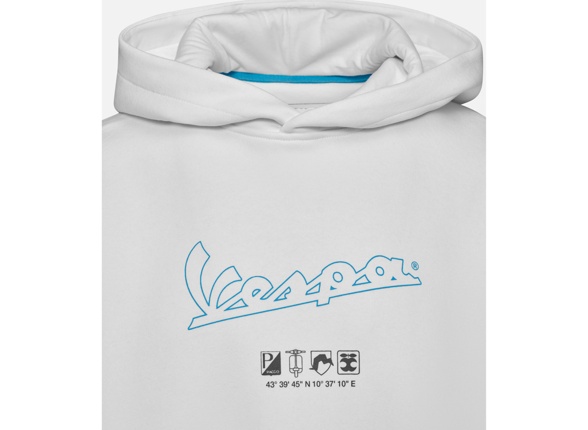 Vespa-hoodie wit DEC-collectie