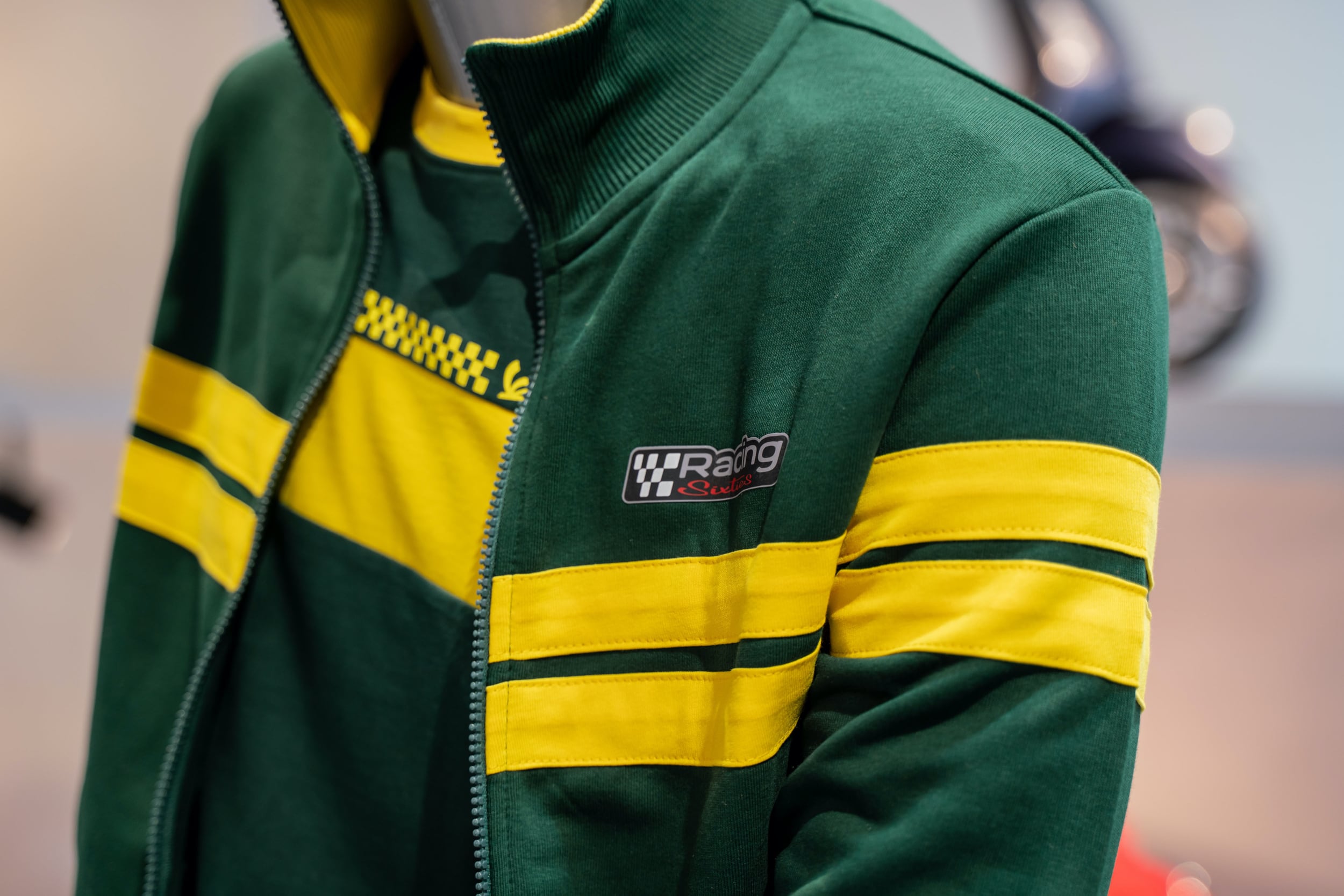 Vespa Sweatshirt Jasje, Racing Sixties 60s groen/geel