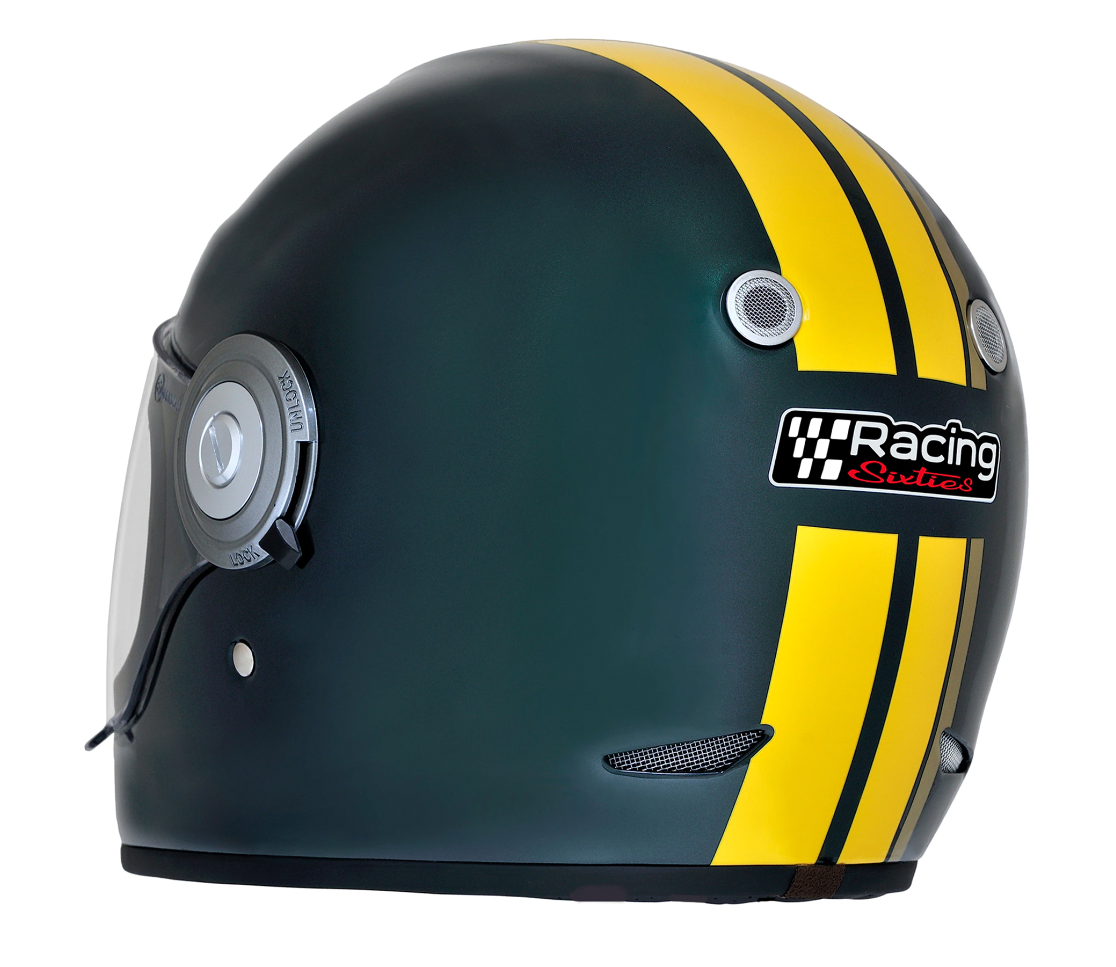 Vespa integraalhelm Racing Sixties 60s groen/geel