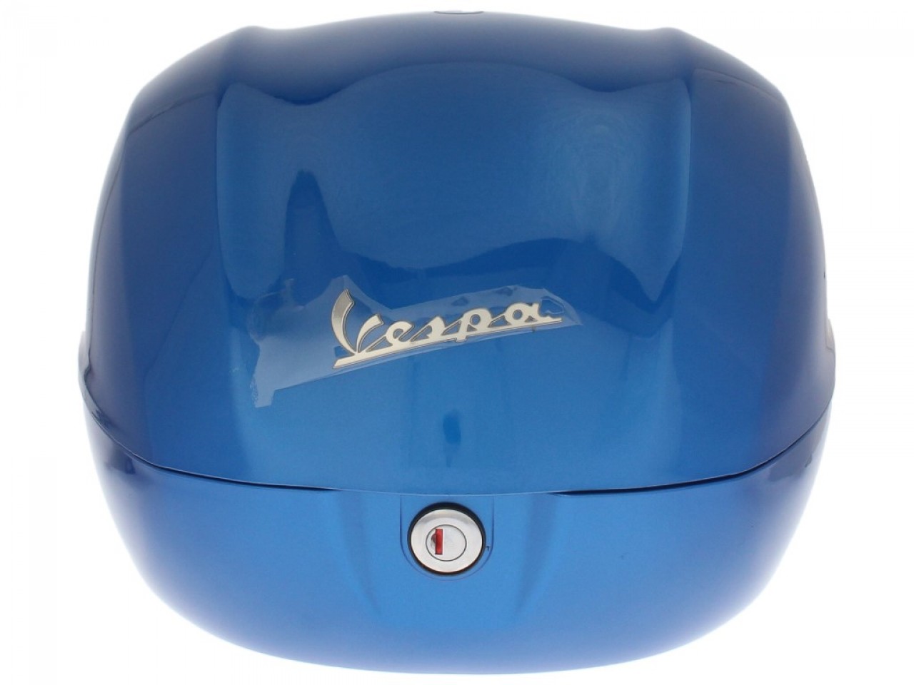 Topkofferset 32L blauw (261/A), rugkussen bruin voor Vespa Sprint / Primavera