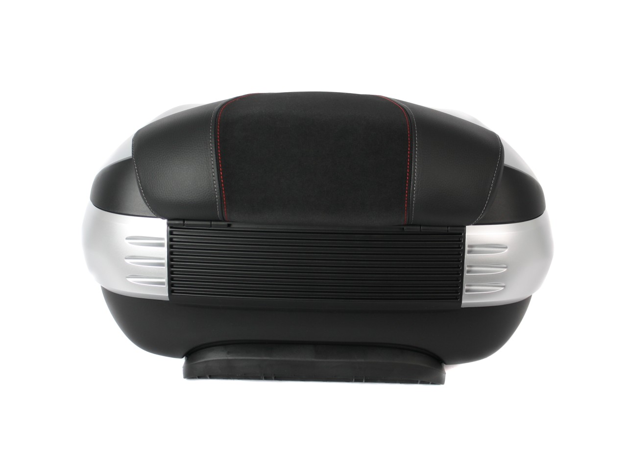 Topkoffer 50 l, (H4_grijs mat 760/B) incl. rugkussen voor Piaggio MP3 500 Sport Advance HPE