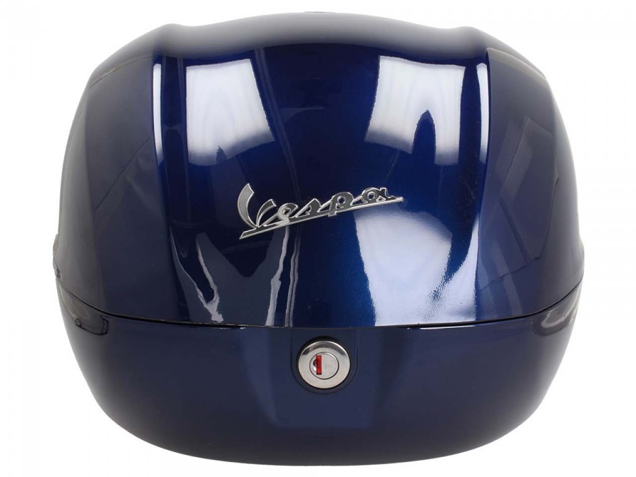 Topcase Kit 32L donkerblauw (289/A), rugkussen zwart voor Vespa Primavera