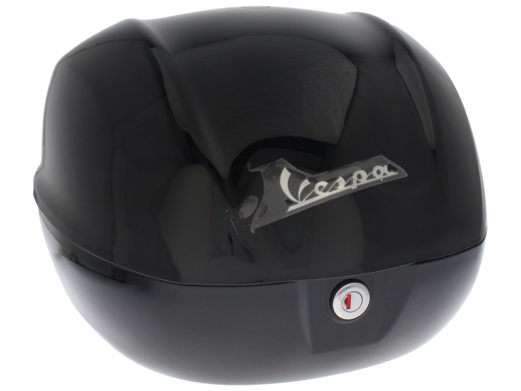 Vespa-topkoffer 32 l, glanzend zwart 094, zonder rugleuning