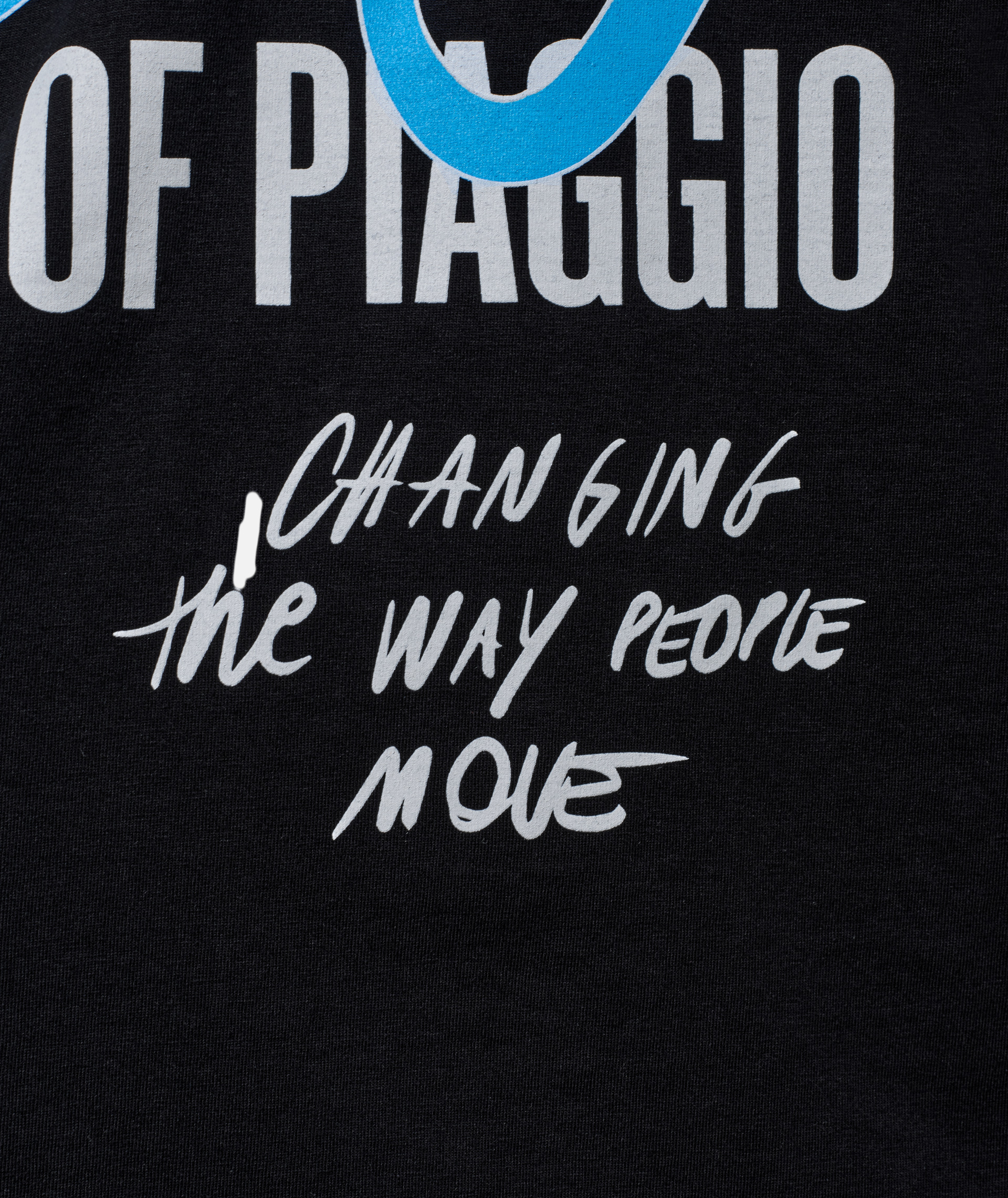 Vespa T-shirt "140 jaar Piaggio" zwart blauw