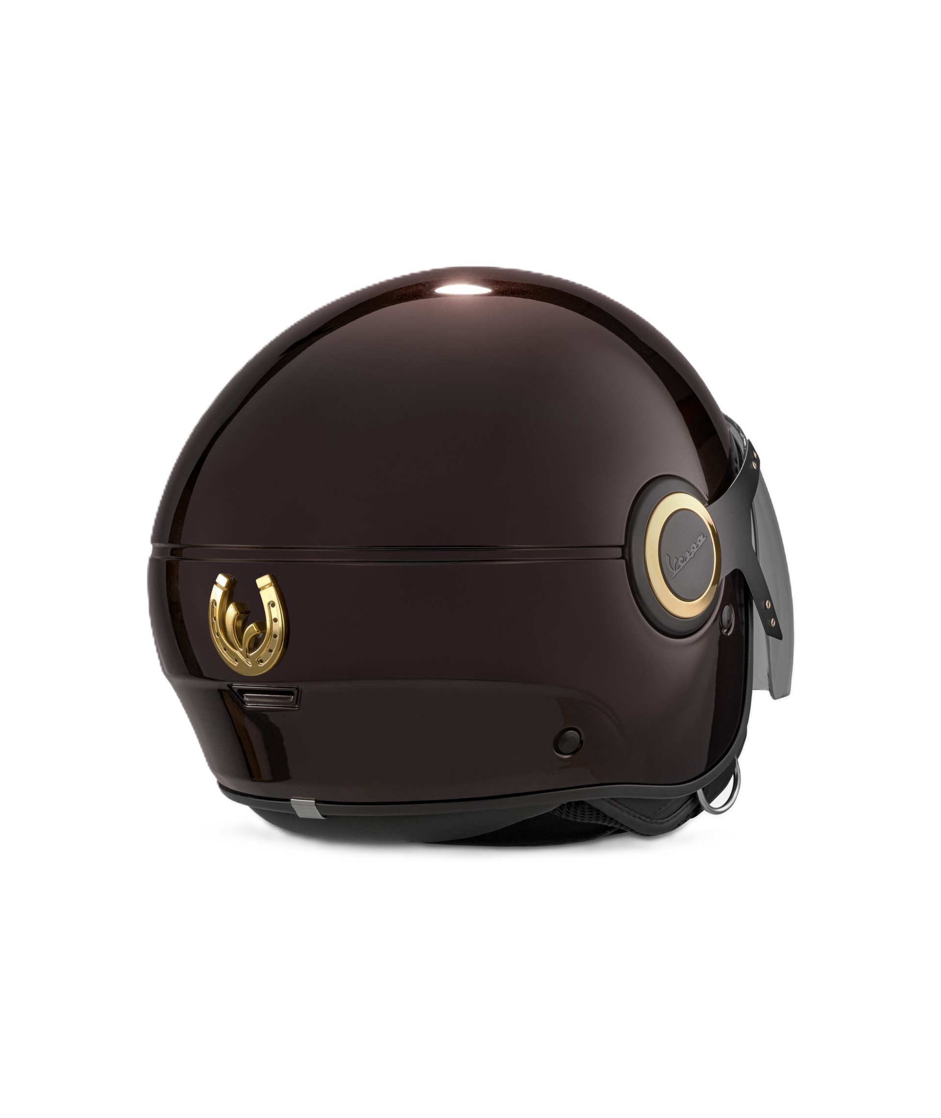 Vespa jethelm Demi Jet 946 Horse, glanzend bruin