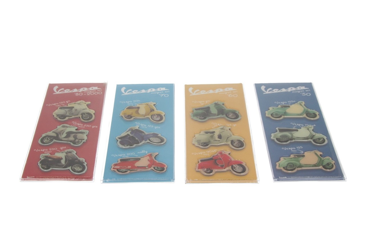 Vespa magneetvoertuigen van 1950 - 2000, 12 stuks