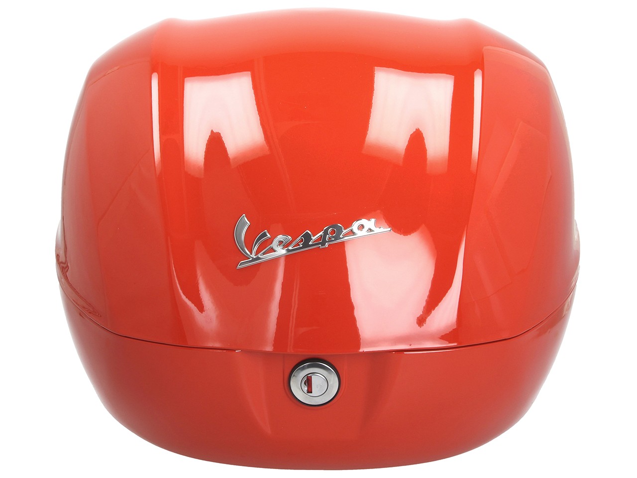 Topcase Kit 32L oranje impulsivo (A11), rugkussen donkerbruin, bagagerek chroom voor Primavera