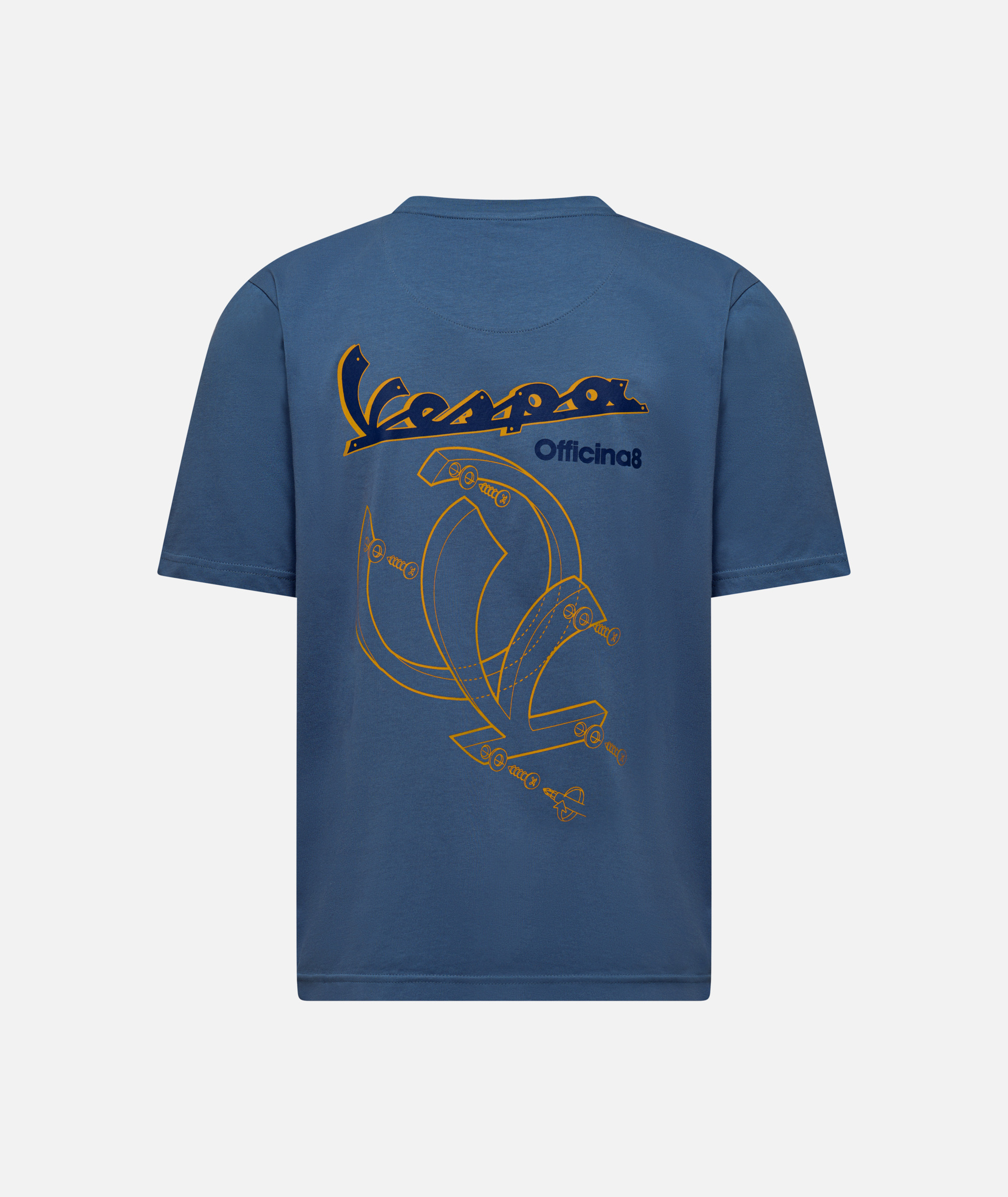 Vespa T-shirt Officina 8 blauw