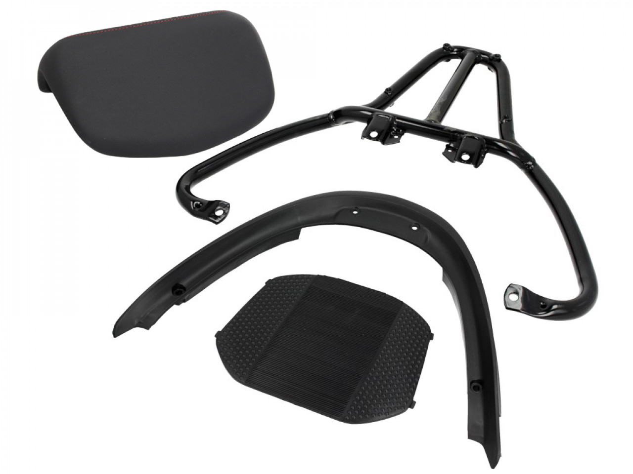 Topkoffer Kit (incl. montageplaat), 37 l, zwart mat voor Piaggio MP3 125 / 300 / Sport HPE