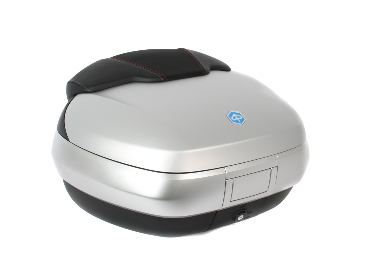 Topkoffer 50 l, (H4_grijs mat 760/B) incl. rugkussen voor Piaggio MP3 500 Sport Advance HPE