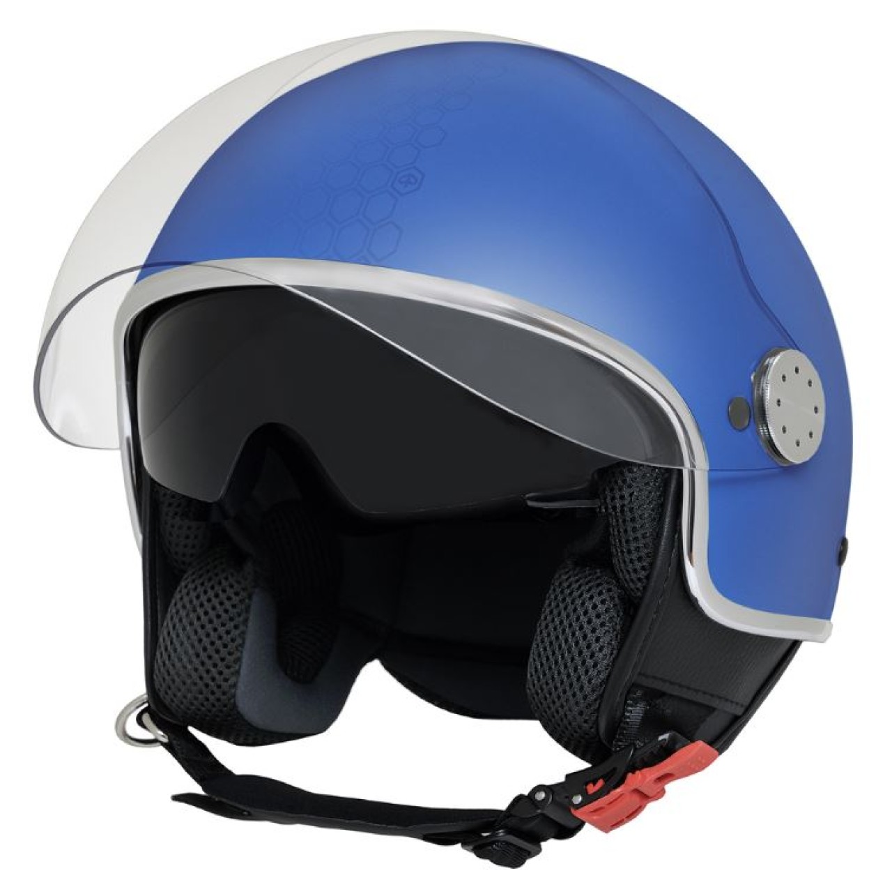 Piaggio jethelm Demi Jet Mirror matblauw