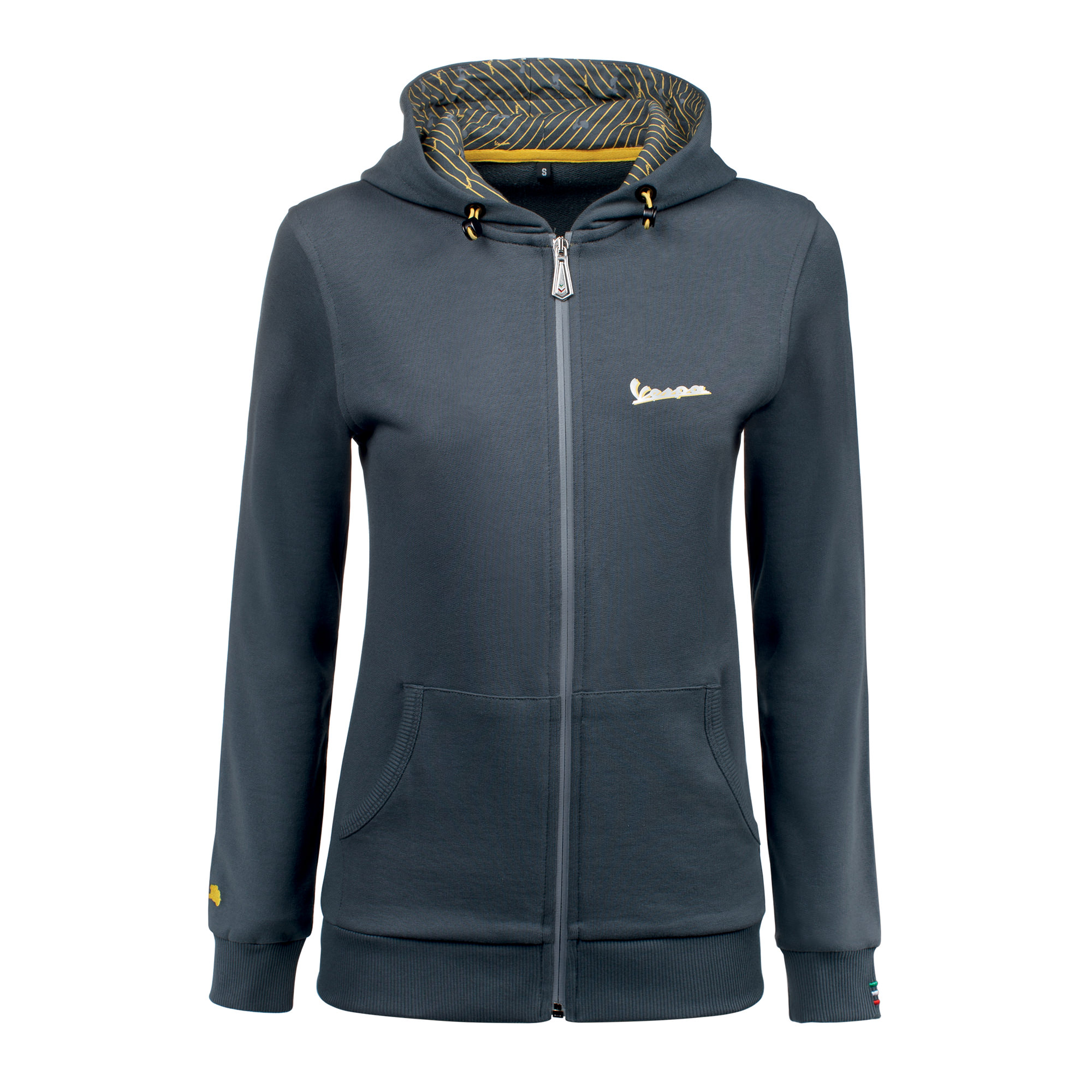 Vespa Sweat Shirt Grafisch Fleece Jasje Dames Grijs