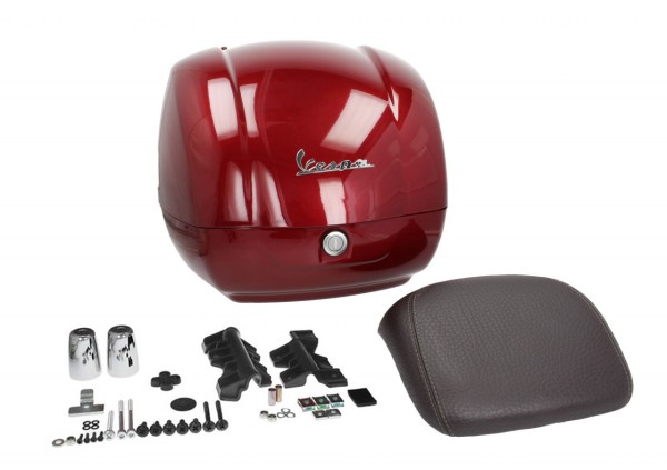 Originele topkoffer voor Vespa GTS - rood / rood moet / vignola / 880/A