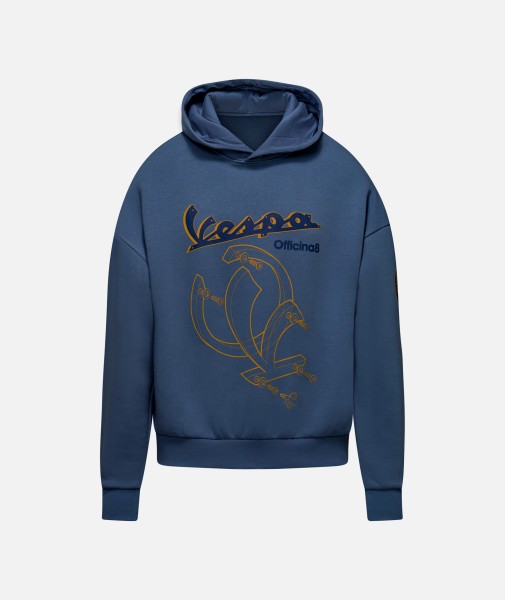 Vespa Hoodie Officina 8 blauw