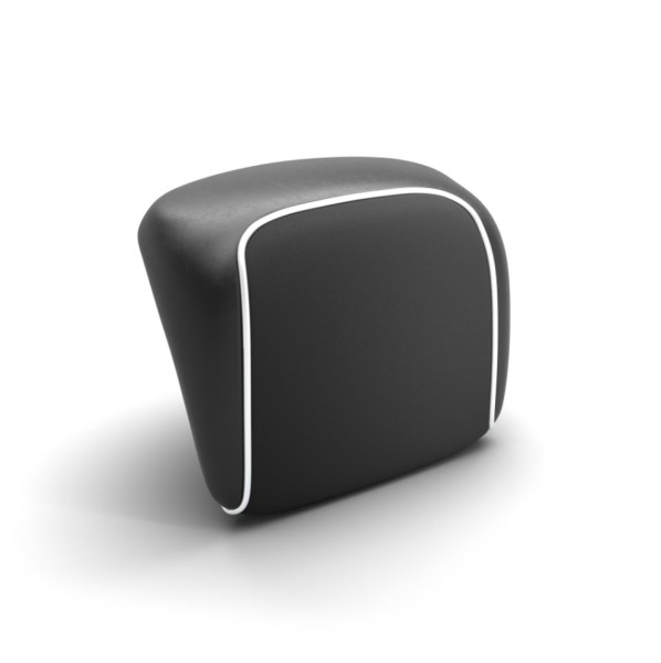 Originele rugsteun voor Vespa GTS/GTV topkoffer - zwart, witte biezen