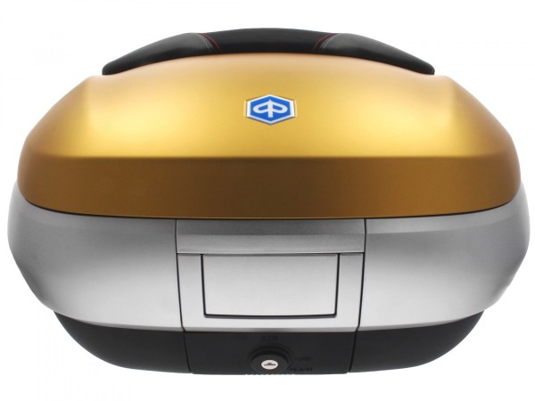 Topkoffer 50 l, (LE_gold matt) incl. rugkussen voor Piaggio MP3 500 Sport Advance HPE