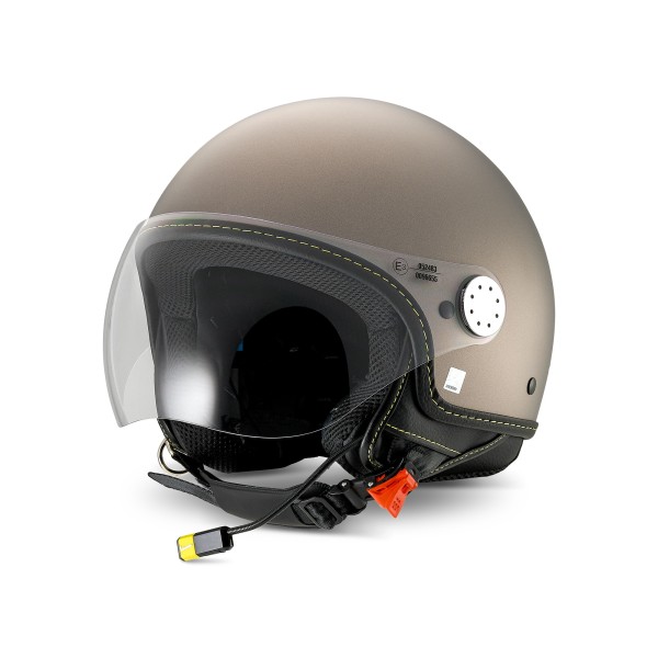 Vespa Jet Helmvizier 4.0 Grigio Ottimista Mat - Bluetooth