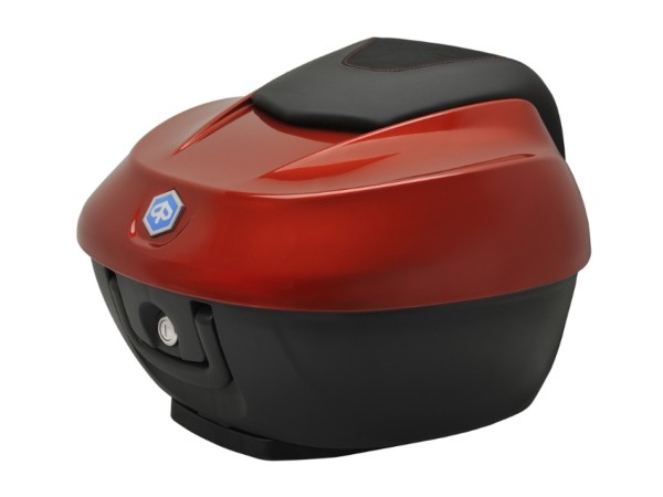 Topkofferset 36 l. oranje metallic A12 Origineel Piaggio voor Beverly HPE (incl. montageplaat)