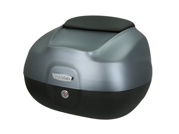 Topkoffer 37 l met rugleuning voor Piaggio MP3 HPE Maxi 400 Sport / Maxi 530 Exclusive - grigio titani